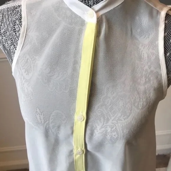 NWT Aqua Button Up Shear Tank - Picture 3 of 6